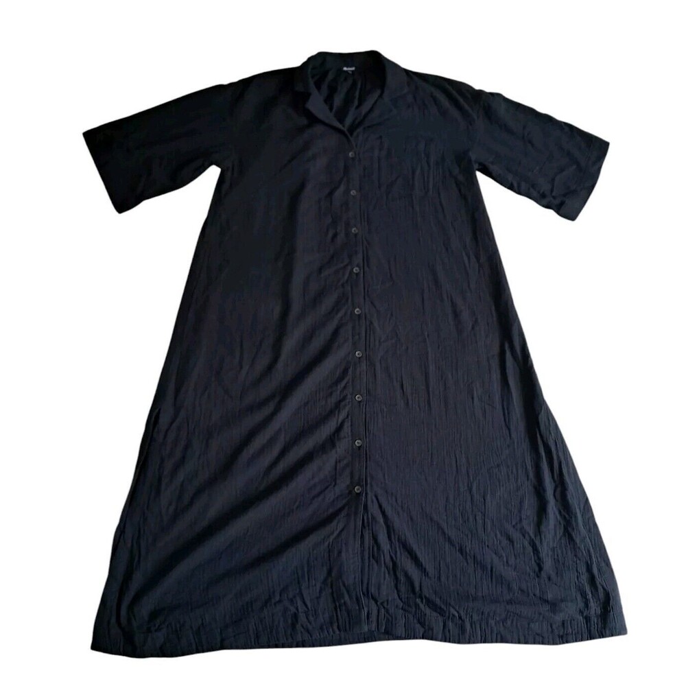 Elegant Black Button-Down Dress